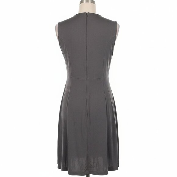 NWOT Ann Taylor Gray Sleeveless Pleated Evening Dress S - Picture 5 of 13